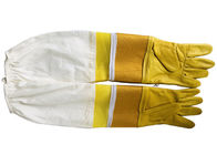 Segeltuchhandgelenk Schutz und Hälfte der Haut der Ziege #33 gelber starker gelüftet mit weißem Stoffärmel