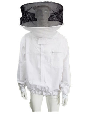 Runder Schleier-weiße Bienen-Jacke mit rundem Hut der Imkerei-Schutzkleidung