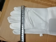 Weiße gelüftete Handschuhe für Imkerei-weiße Schaffell-Handschuhe mit weißer weicher gelüfteter Stulpe
