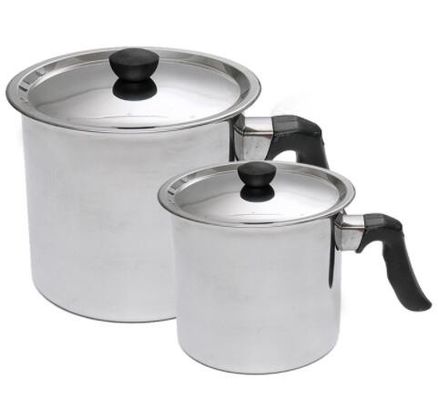kaufen Silberner Wachs Melter-Topf des Edelstahl-304 großes Volumen 2.5L mit Abdeckung on-line-Fertigung