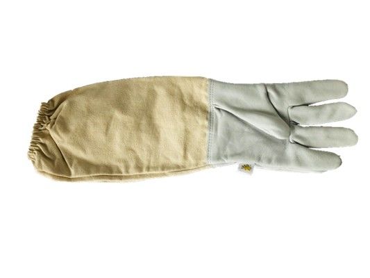 kaufen Weißes Farbschaffell-wirtschaftliche Sting-Beweis-Handschuhe für Imkerei unter Verwendung on-line-Fertigung