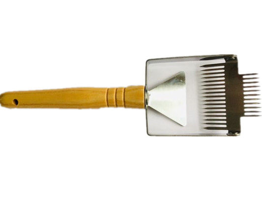 kaufen Mini Honey Uncapping Tools Bee Brush-Edelstahl-Doppelt-Hauptgriff für Imkerei on-line-Fertigung