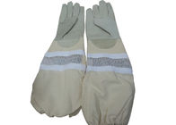 #10white-Stoff-Ärmel +Half lüftete Handschuhe mit starkem Handgelenk-Schutzschaffellhandschuh