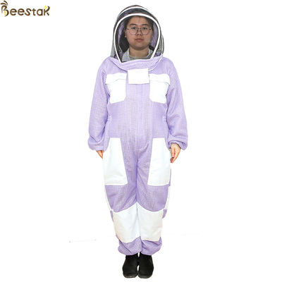 kaufen Purpur 3 Schicht-Imker-Suit Ventilated Beekeeping-Klagen-Imker Uniform on-line-Fertigung