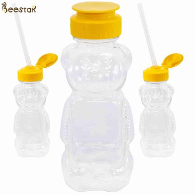 kaufen Großhandelshohe qualität 300g Honey Jar And Spoon Plastic leerer Honey Bear Bottles on-line-Fertigung