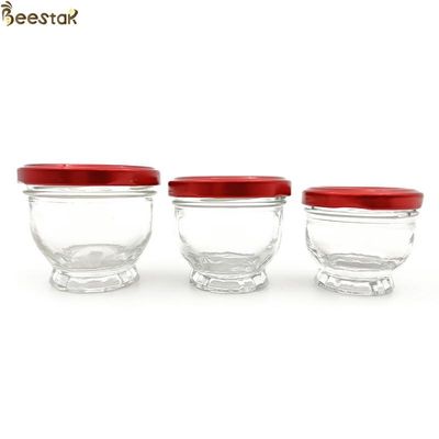 kaufen 50ml 75ml 100ml Mini Glass Honey Jars Glass Honey Bottle on-line-Fertigung