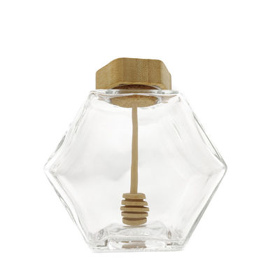 kaufen 100ML transparentes Hexagon Honey Jars Jam Sauce Hex Honey Jars on-line-Fertigung