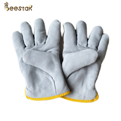 Winterschaffell-Bienenhandschuhe des weißen Farbdoppelten starke für Imkereiindustrien