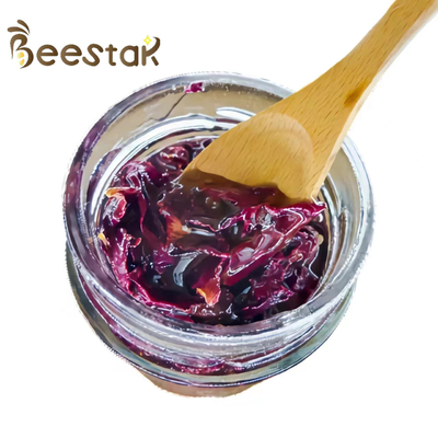 Reiner roher Honig Natürlicher Bienenhonig ohne Zusatzstoffe Rosenblättchenmarmelade mit Honig Teesauce Rosengeschmackshonig