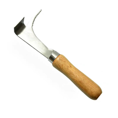 Stainless Steel Beehive Scraper with Wooden Handle for Beekeeping