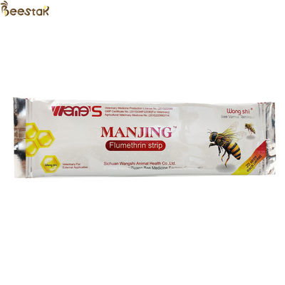 Wangshi Bienenmedizin Manjing Flumethrin Streifen Varroa Milbe Behandlung für Bienen 20 Streifen/Tasche